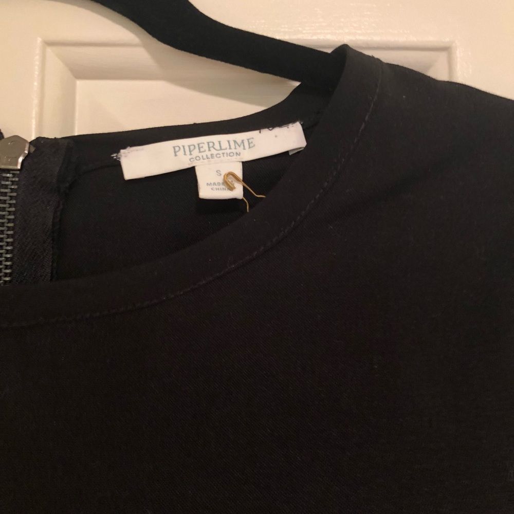 NWT Piperlime Lace Sleeve Black Dress - Picture 5 of 8